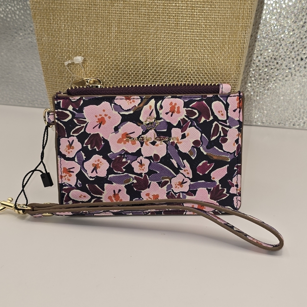 Nanette Lepore Floral Card Holder Wristlet - Picture 2 of 9